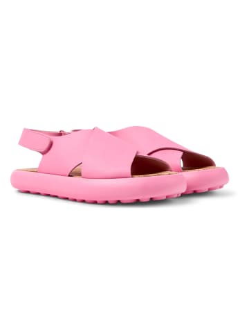 Camper Skórzane sandały w kolorze różowym