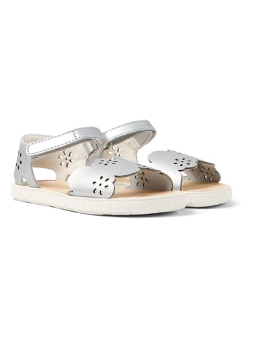 Camper Leder-Sandalen in Silber