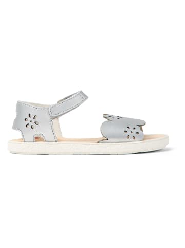 Camper Leren sandalen zilverkleurig