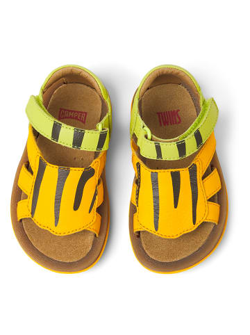 Camper Leren sandalen geel/groen