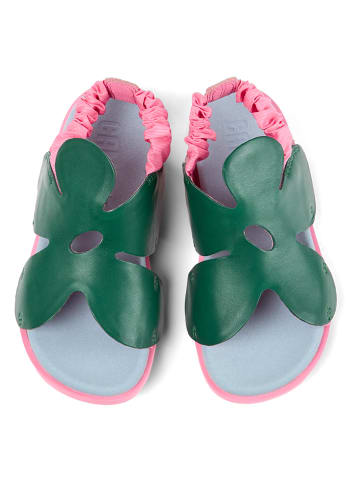 Camper Sandalen in Grün/ Rosa