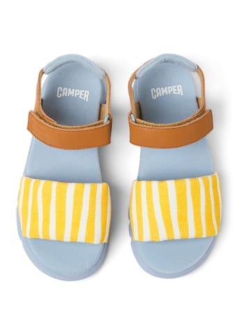 Camper Sandały w kolorze jasnobrązowo-błękitno-żółtym