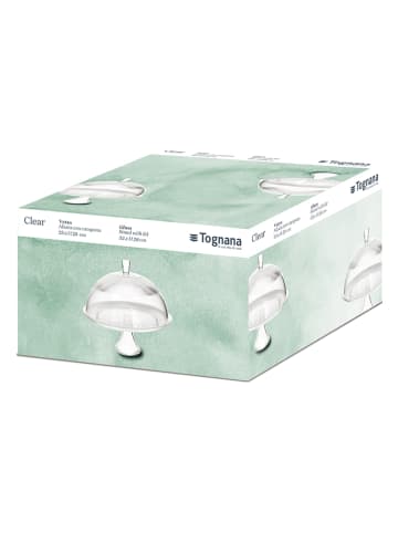 Tognana 2-delige taartplateau "Clear" transparant - (H)25 x Ø 33 cm