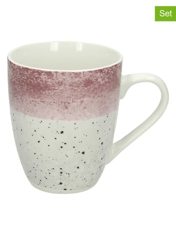 Andrea Fontebasso 1760 Kubki jumbo (2 szt.) "Edge Shade" w kolorze jasnoróżowo-kremowym - 350 ml
