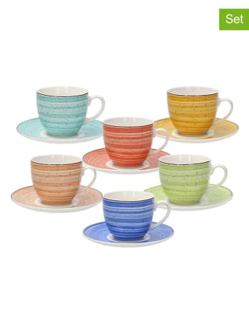 Tognana 6er-Set: Teetassen "Iris Kaleido" in Bunt - 200 ml