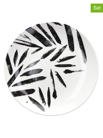 Tognana 6er-Set: Dessertteller "Madison Zen" in Schwarz/ Weiß - Ø 19 cm