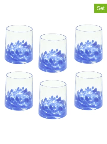 Andrea Fontebasso 1760 6-delige set: glazen "Venezia" blauw - 300 ml