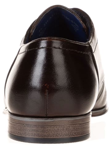 Bugatti Skórzane trzewiki w kolorze brązowym