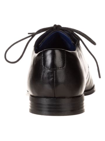 Bugatti Leren veterschoenen zwart
