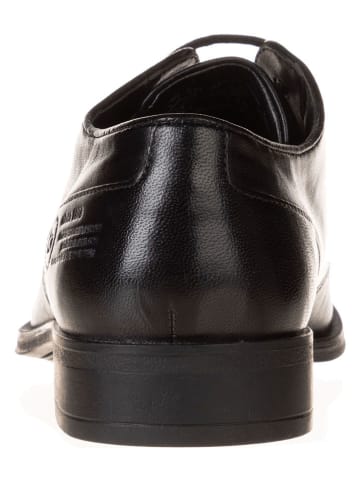 Bugatti Leder-Schnürschuhe in Schwarz