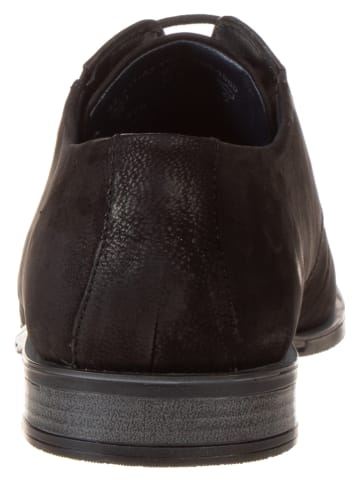 Bugatti Leder-Schnürschuhe in Schwarz