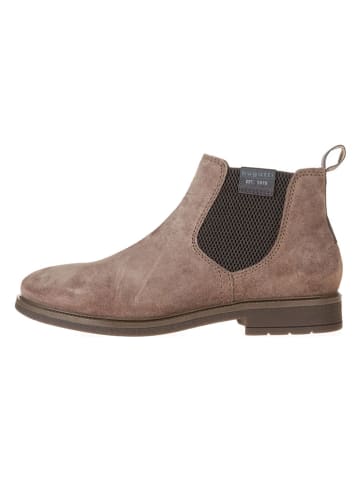Bugatti Leder-Chelsea-Boots in Beige/ Braun