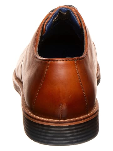 Bugatti Leder-Schnürschuhe in Hellbraun