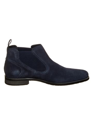 Bugatti Leder-Chelsea-Boots in Dunkelblau