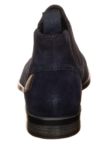 Bugatti Leder-Chelsea-Boots in Dunkelblau