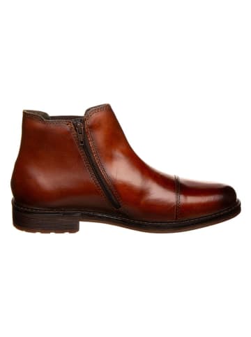 Bugatti Leder-Ankle-Boots in Hellbraun