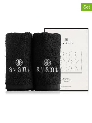Avant 2er-Set: Gesichtstücher in Schwarz