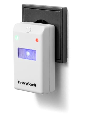 InnovaGoods Odstraszacz owadów i gryzoni w kolorze białym z diodą LED