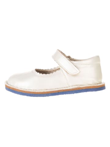 lamino Leder-Barfuß-Ballerinas crème