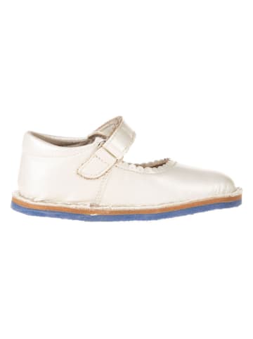 lamino Leder-Barfuß-Ballerinas in Creme