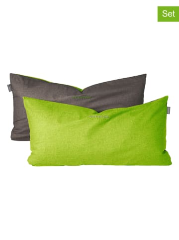 Schiesser Poszewki renforcé (2 szt.) w kolorze zielono-antracytowym na poduszkę