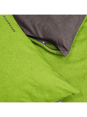 Schiesser Poszewki renforcé (2 szt.) w kolorze zielono-antracytowym na poduszkę
