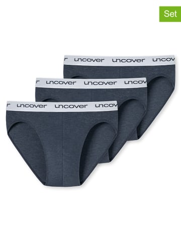 UNCOVER BY SCHIESSER 3-delige set: slips donkerblauw