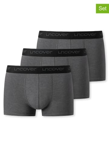 UNCOVER BY SCHIESSER 3er-Set: Boxershorts in Anthrazit