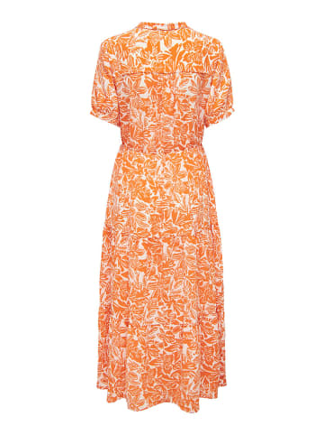 JDY Kleid in Orange/ Weiß