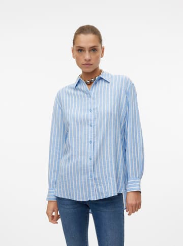 Vero Moda Koszula "Linn" w kolorze błękitno-kremowym