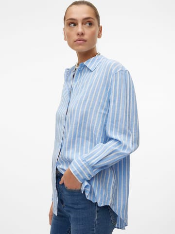 Vero Moda Koszula "Linn" w kolorze błękitno-kremowym