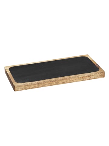 Wenko Serveerbord "Ava" lichtbruin/zwart - (L)30 x (B)15 cm