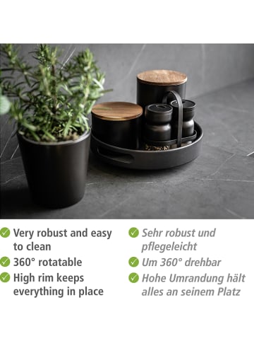 Wenko Drehtablett "Susie" in Schwarz - (H)6 x Ø 26 cm