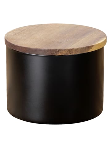 Wenko Aufbewahrungsdose "Mio" in Schwarz/ Hellbraun - (H)8,5 cm