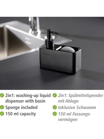 Wenko 2tlg. Spülset "Resa" in Schwarz