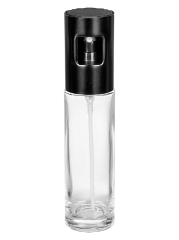 Wenko Azijn-/oliedispenser "Nevo" transparant/zwart - 100 ml