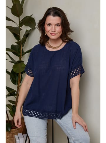 Curvy Lady Blouse donkerblauw