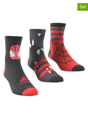adidas 3er-Set: Socken in Schwarz/ Rot