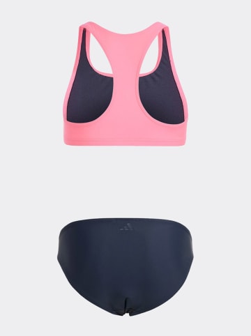 adidas Bikini w kolorze jasnoróżowo-granatowym