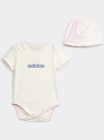 adidas 2-delige outfit geel/lichtroze