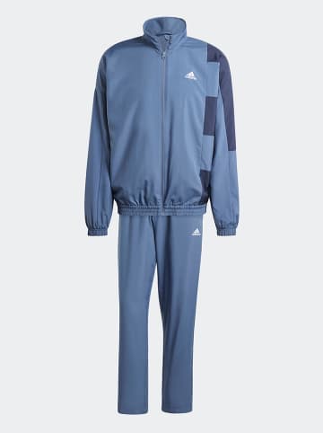 adidas 2tlg. Outfit: Trainingsanzug in Blau