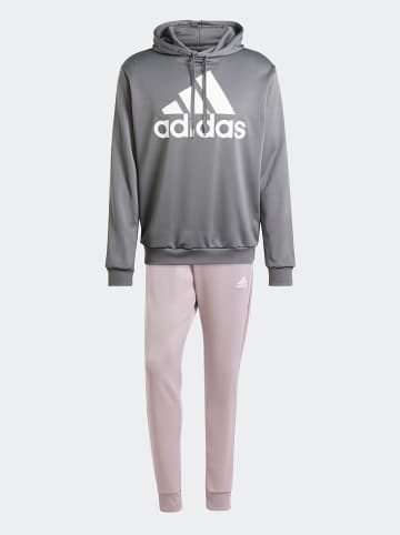 adidas 2-delige outfit: trainingspak grijs/lichtroze