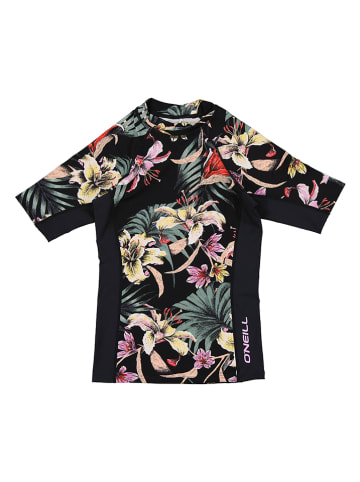 O´NEILL Koszulka surfingowa "Print Skins" w kolorze czarnym ze wzorem