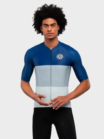 Siroko Fahrrad-Shirt "M2 Riedberg" in Blau/ Grau/ Weiß