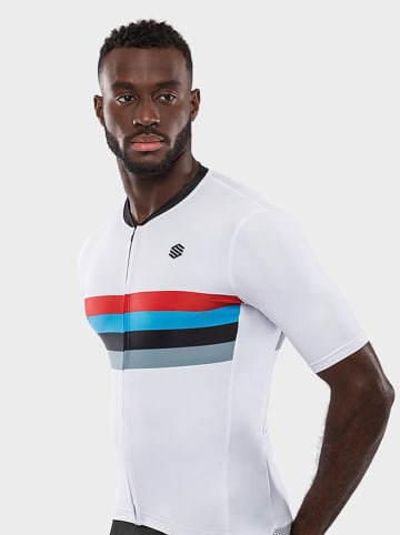 Siroko Koszulka kolarska "M2 Westfalia" w kolorze białym ze wzorem