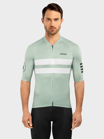 Siroko Fietsshirt "M3 Mustair" lichtgroen/wit