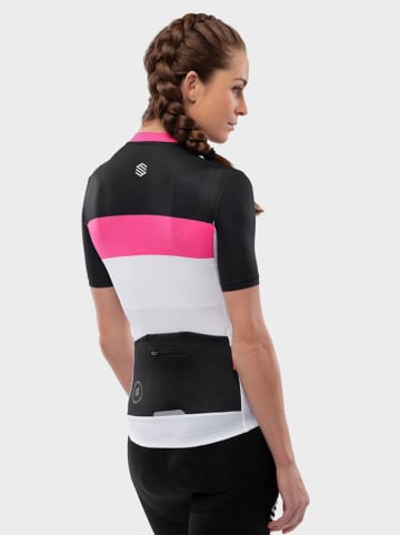 Siroko Fahrrad-Shirt "M3 Pusher" in Weiß/ Schwarz/ Pink