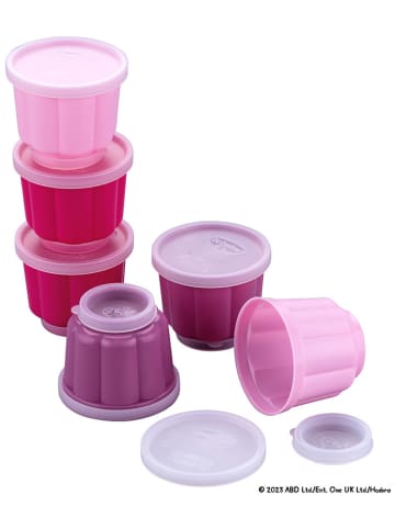 Dr. Oetker 6-delige set: puddingvormen met deksels lichtroze/paars - 150 ml
