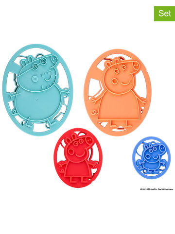 Dr. Oetker 4-delige set: embossing uitsteekvormen "Peppa & familie" meerkleurig