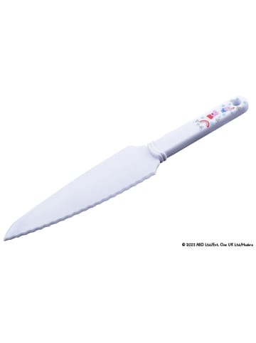 Dr. Oetker Nóż "Peppa i George" w kolorze białym do ciasta - dł. 26 cm